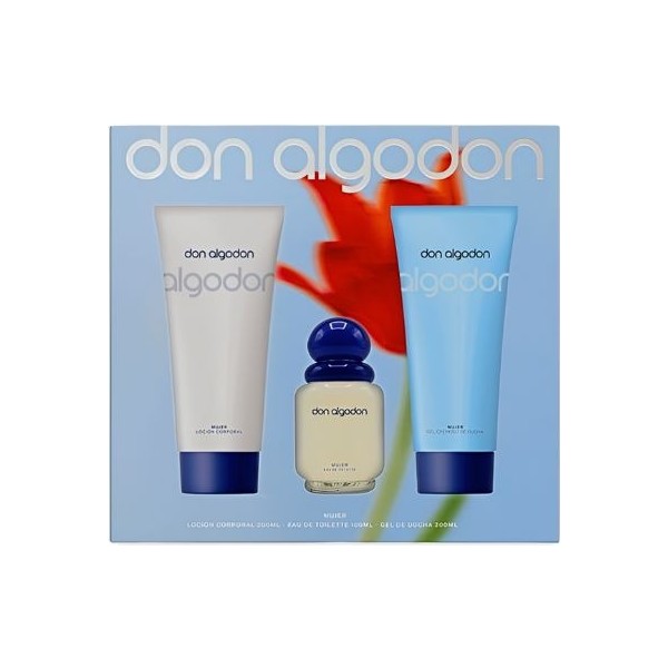 Don Algodon set mujer EDT 100ml + body lotion 200ml + gel de ducha 200ml